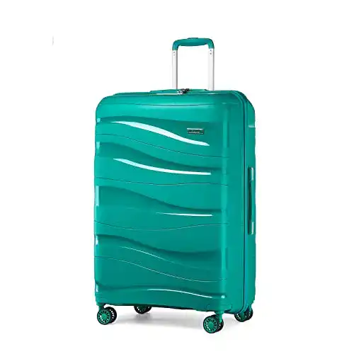 Mittelgroßer Koffer 65 cm KONO aus Polypropylen mit 4 Rollen