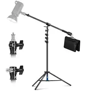 Neewer Aluminium Lichtstativ mit Galgenarm, 3m Höhe, luftgepolstert