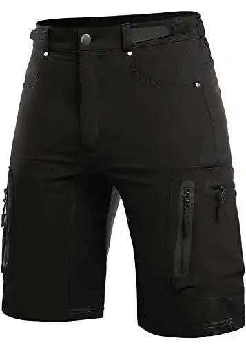 Cycorld Herren MTB-Hosen Kurze Wanderhose mit 6 Taschen