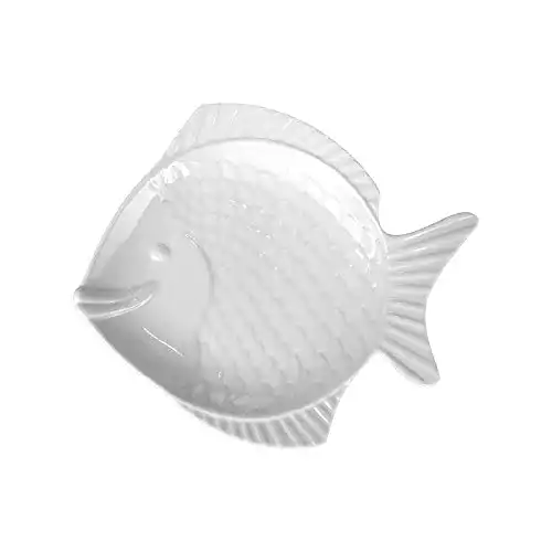 Fischteller Holst Porzellan 30 cm in Weiß mit Fischmotiv