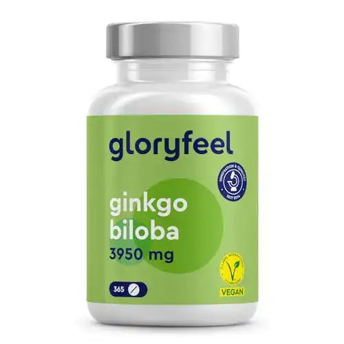 Ginkgo Biloba 3950mg Tabletten – 365 hochdosierte Tabletten