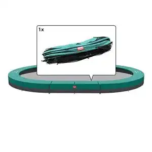 Berg Trampolin oval mit Schutzrand und Federabdeckung 520 x 345 cm