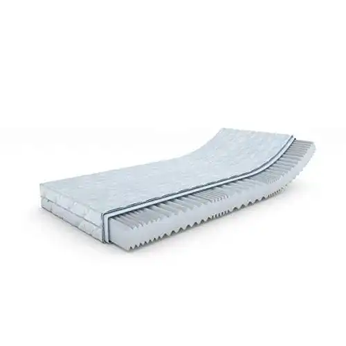 MSS e.K. Revasana 7 Zonen Wellen-Matratze 200 x 90 cm