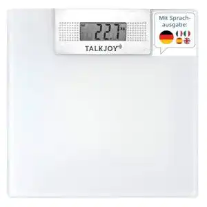 Sprechende Personenwaage TalkJoy in 5 Sprachen für Blinde und Sehbehinderte
