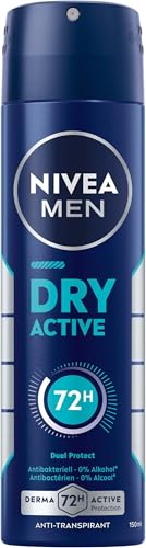 Nivea Men Dry Active Deo Spray 150 ml – 72h Schutz gegen Achselnässe