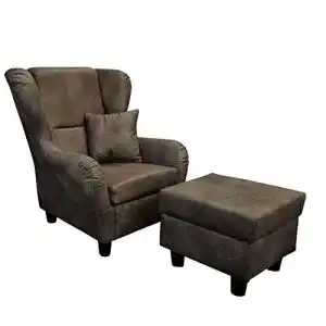 Relaxsessel mit Hocker von Luma-Home im Vintage-Stil für Ihr Zuhause