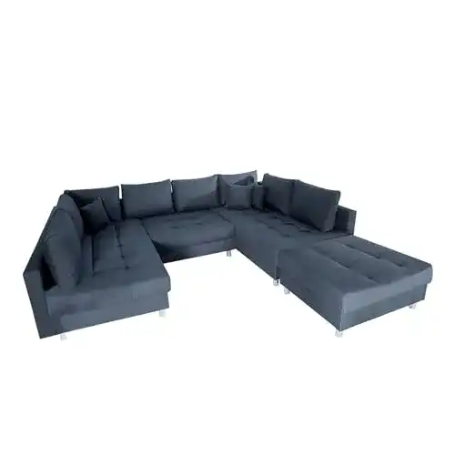 Wohnlandschaft Kent von Invicta Interior in Anthrazit – 303 cm