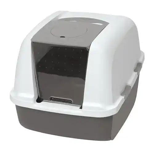 Katzenklo XXL Catit Jumbo Katzentoilette mit Abdeckung in Grau
