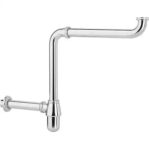Raumsparsiphon DN32 (11/4 Zoll) – Flaschensiphon in verchromtem Messing
