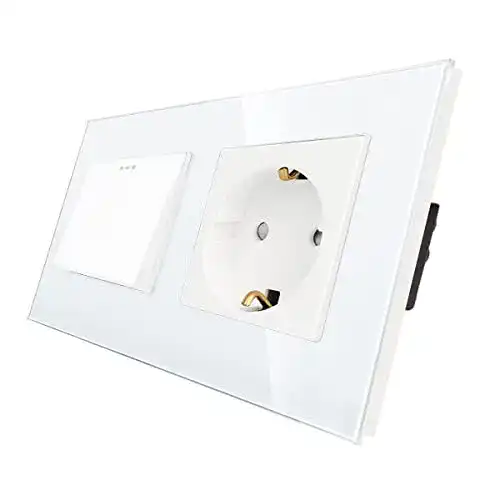 Smart Home Lichtschalter mit Schuko Steckdose von CNBINGO