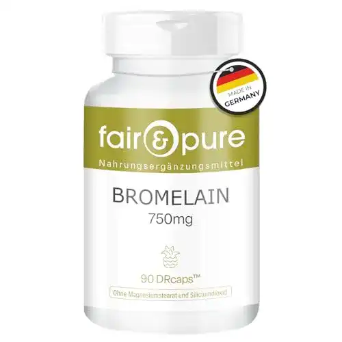 Bromelain Fair & Pure 750mg vegan und glutenfrei, hochdosiert
