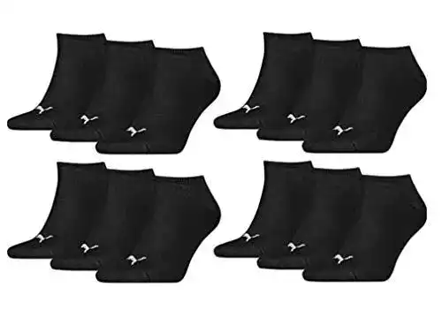 PUMA Sneaker-Socken Unisex, 12er-Pack in Schwarz