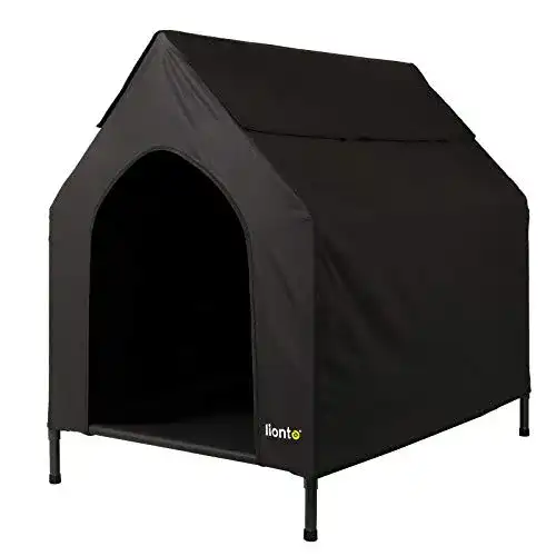 Hundeliege Lionto Outdoor mit Dach, 130x85x113 cm, wasserabweisend