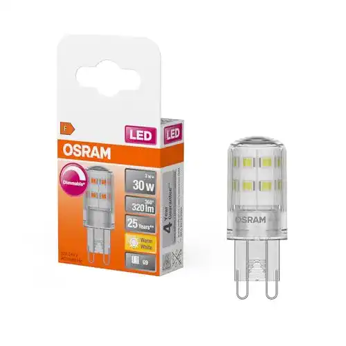 Dimmbare LED G9 Lampe von Osram mit klarem Glas und 320 Lumen