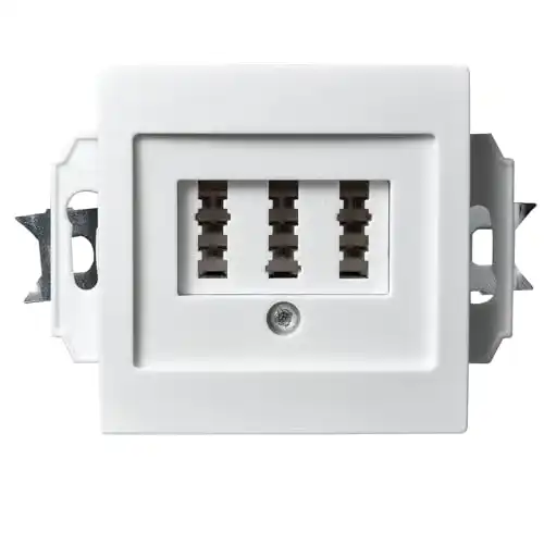 Telefondose Mcpower TAE-NFN-Anschlussdose Flair 3x 6-polig