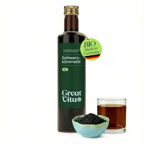 Bio Schwarzkümmelöl kaltgepresst 500ml von Great Vita