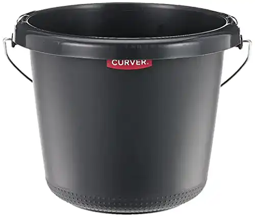 Putzeimer Curver 228028 aus Kunststoff mit Metallhenkel – 5 Liter