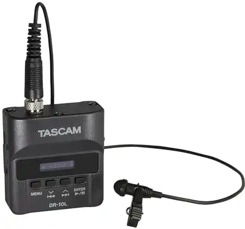 Tascam DR-10L Digital Audiorecorder mit Lavaliermikrofon