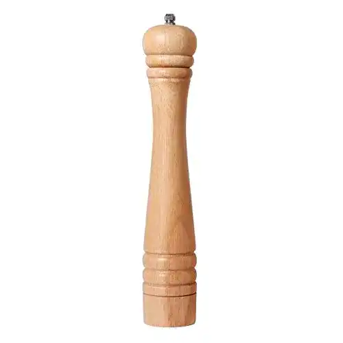 Pfeffermühle aus Gummibaumholz mit Keramikmahlwerk, Höhe 30 cm
