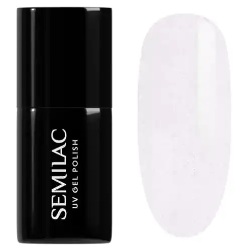 Weißer UV Nagellack Semilac 092 Shimmering White für Nägel