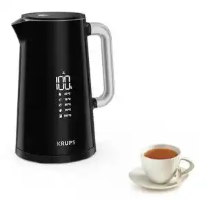 Edelstahl Wasserkocher Krups Smart’n Light mit Temperaturanzeige