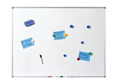 Dahle Basic Whiteboard Beschreibbare Magnettafel mit Alurahmen