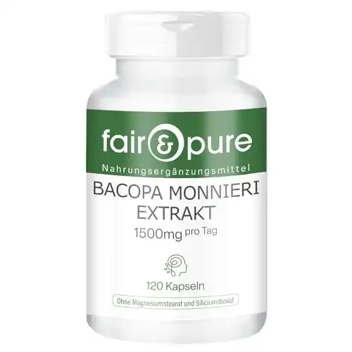 Brahmi Bacopa Monnieri Extrakt 500mg – 120 Kapseln