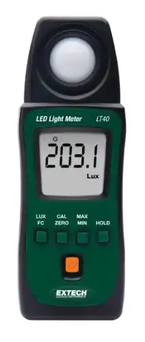 Luxmeter Extech LT40 zur präzisen Lichtmessung