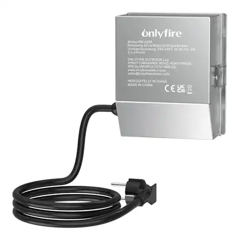 Grillmotor Onlyfire RMA-102 aus Edelstahl für Drehspieß und BBQ
