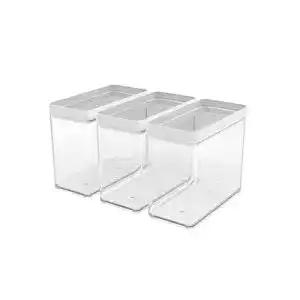 Rotho Fera Set Vorratsdose mit Deckel und Dichtung, 3 x 3.2l, BPA-frei