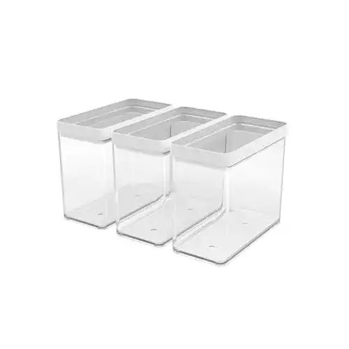 Rotho Fera Set Vorratsdose mit Deckel und Dichtung, 3 x 3.2l, BPA-frei