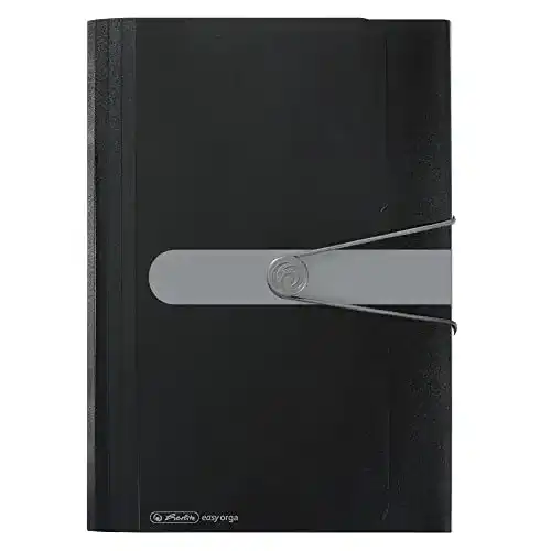 Herlitz Sammelmappe 11208394 A4 Fächermappe mit 12 Fächern in schwarz
