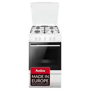 Gasherd mit Gasbackofen Amica SHGG 11559 W – Herd-Kochfeld-Kombination