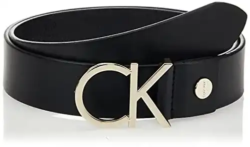 Calvin Klein Damen Gürtel mit CK Logo aus Leder, 80 cm