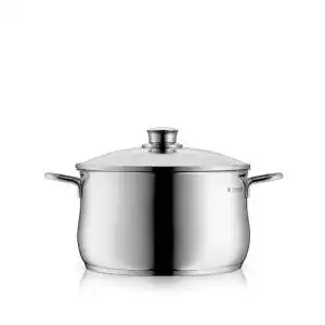 WMF Diadem Plus Kochtopf 20 cm mit Glasdeckel, 3,7 l, Edelstahl