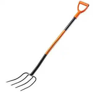 Mistgabel Kadax Spatengabel aus Stahl mit D-Griff, 132 cm lang