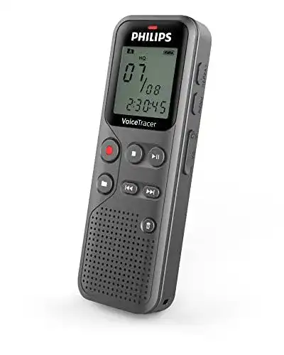 Philips VoiceTracer Audiorecorder DVT1120 Diktiergerät mit One-Touch-Aufnahme