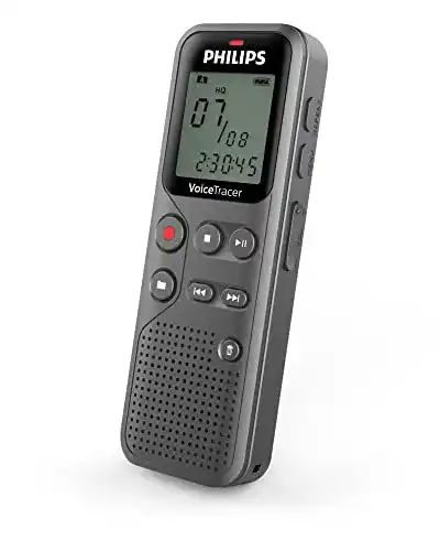Philips VoiceTracer Audiorecorder DVT1120 Diktiergerät mit One-Touch-Aufnahme