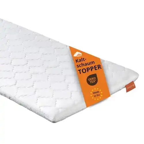 Schlafkomfort Topper 140×200 Kaltschaum für orthopädische Unterstützung