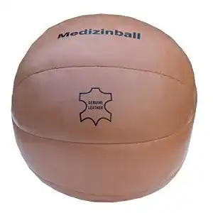 Medizinball Lisaro Premium aus Echtleder im Vintage-Design