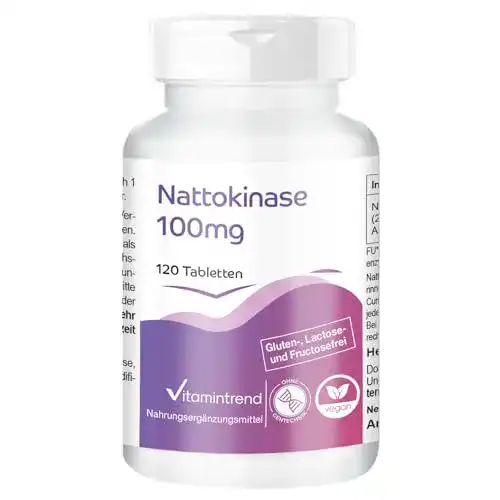 Nattokinase Supplement 100mg – 2000 FU pro Tablette – 120 Tabletten