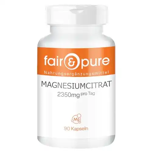 Magnesiumcitrat Kapseln 2350mg – 90 hochdosierte vegane Kapseln