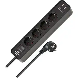 Steckdosenleiste mit USB von Brennenstuhl Ecolor 4-fach