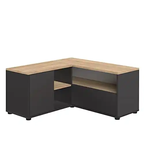 Eckschrank TemaHome TV-Schrank in Schwarz und Eiche