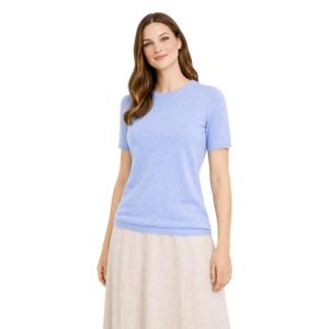 Kaschmir Pullover Damen State Cashmere kurzärmeliger Rundhals Pullover