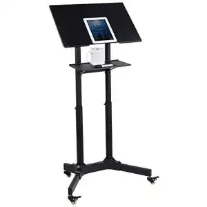 Mobiles Stehpult Mount-It! Tragbares Podium mit Rollen