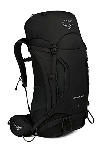 Trekkingrucksack Osprey Kestrel 48 für Männer in Schwarz (S/M)