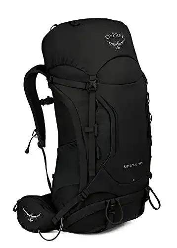 Trekkingrucksack Osprey Kestrel 48 für Männer in Schwarz (S/M)