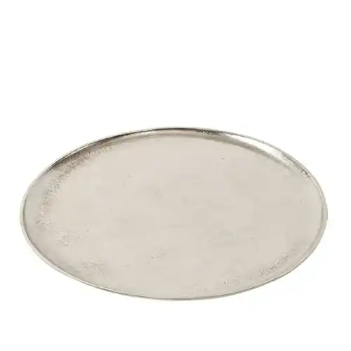 Servierplatte aus Aluminium in Silber mit 42 cm Durchmesser
