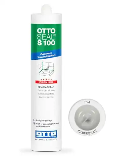 Dichtmasse Ottoseal S 100 Sanitär-Silikon 300 ml silbergrau